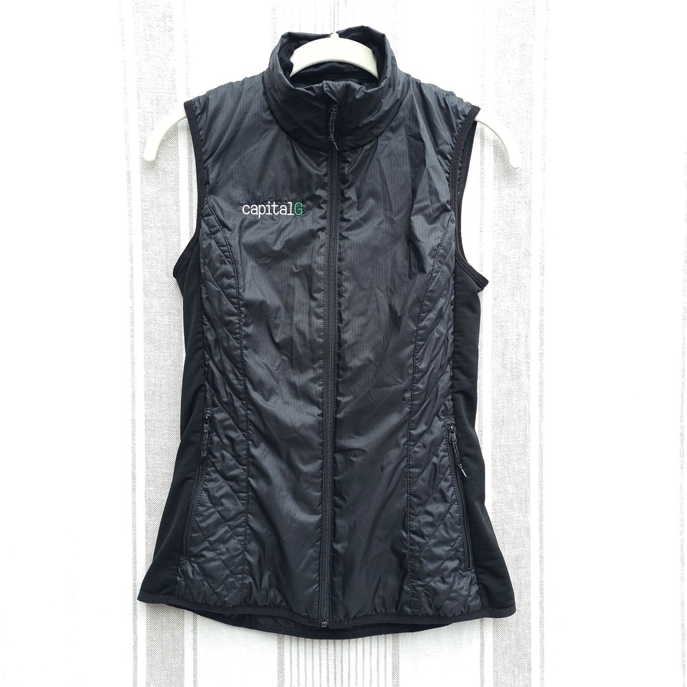 Icebreaker Vest Womens Small Black Quilted MerinoLOFT Travel Packable Gorpcore